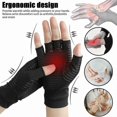 thumbnail image 4 of Un par de guantes de compresión de cobre para artritis. Guantes sin dedos para osteoartritis., 4 of 5