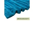 thumbnail image 2 of Women's Waffle Textured Satin Trim Fleece Robe (Sea Blue, L/XL), 2 of 8