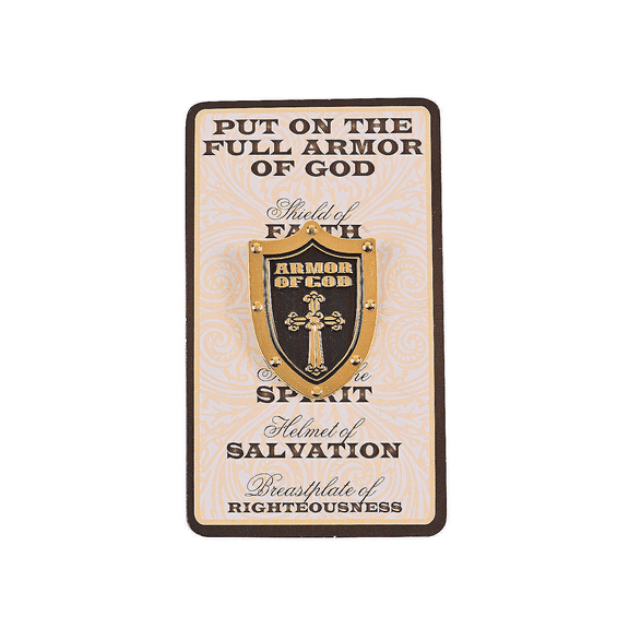 Armor Of God Pin On Card - Jewelry - 12 Pieces