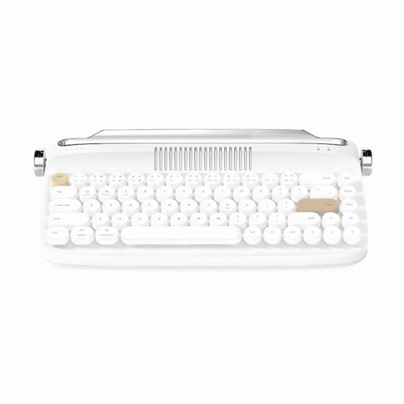 New Retro Wireless Bluetooth Keyboard 68 Keys Rechargeable Typewriter Type Aesthetic Keyboard for Tablet Laptop and Multi-Device