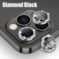 thumbnail image 1 of Para IPhone 13 14 11 Pro Max Diamond Metal Protector de cámara para IPhone 12 13 Mini Protector de cámara 3 unids/set vidrio de protección de lente Dengxun unisex, 1 of 2