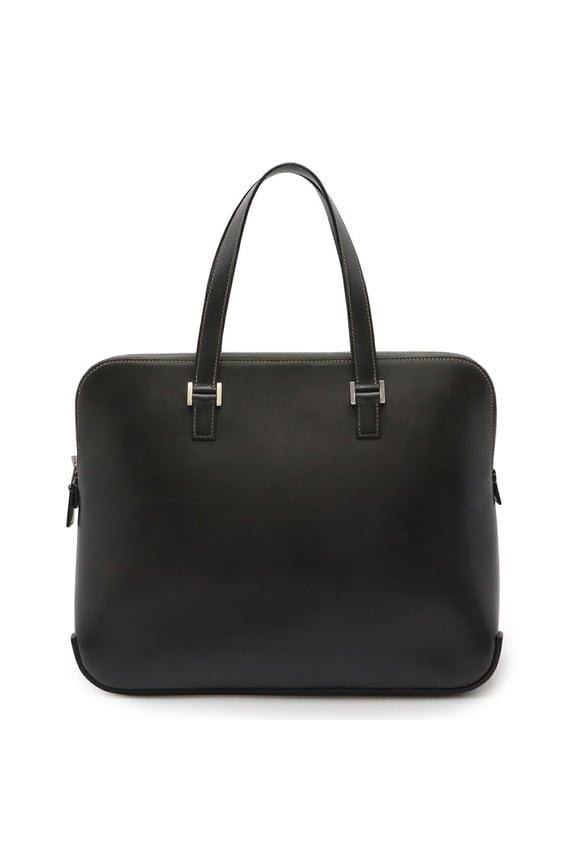 Pre-Owned HERMES Escapeada Tote Bag Handbag Box Calf Leather Dark Gray (Good)