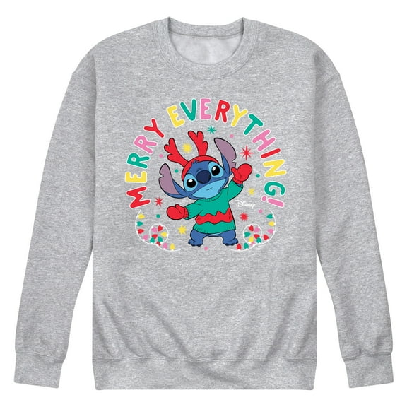Lilo & Stitch - Merry Everything - Men's Crew Neck Fleece Pullover
