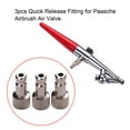 thumbnail image 2 of Labymos Airbrush Quick Disconnect Coupler Release Fitting 3pcs Male Fitting 1/4 Inch BSP Female Compatible, 2 of 6