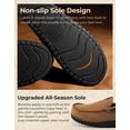 thumbnail image 6 of HomeTop Microsuede Moccasin Slippers for Men, Memory Foam Non-Slip Sole Indoor Outdoor House Shoes, 6 of 10
