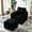 Black, variant on Corduroy Sofa Chaise with Wide Armrests / Supportive for Reading and Gaming