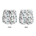 thumbnail image 3 of Balery Colorful Hat Snowman Pattern Women's Running Shorts with Liner 2 Pockets Elastic Workout Athletic Gym Yoga Shorts-Large, 3 of 7