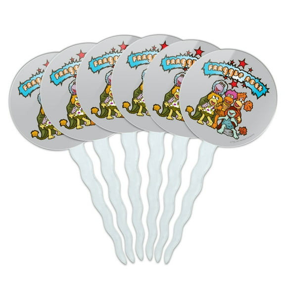 Fraggle Rock Cartoon Cupcake Picks Toppers Decoration Set of 6