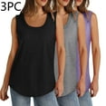 thumbnail image 2 of fatyb 3 Pack Womens Tank Tops Casual Summer Sleeveless Loose Tops Round Neck Basic Ladies Tee Shirts, 2 of 7