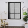 thumbnail image 3 of Namzi Solid Color Sheer Voile Window Curtains Light Filtering Tie Up Shade Adjustable Balloon Drapes Treatment for Small Window,1 Panel (39" x 47",Black), 3 of 5