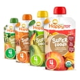 thumbnail image 1 of Bolsitas de comida para bebés HAPPYTOT Stage 4, sin gluten, veganas, 125 ml x 16, 1 of 7