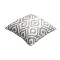thumbnail image 3 of TreeWool (Pack of 2) Ogee Ikat Accent Decorative Cotton Throw Pillow Covers (22 x 22 Inches, Sleet Gray), 3 of 6