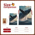 thumbnail image 3 of Naloa Dancing Whale Drawstring Christmas Bags, 3D Xmas Gift Bags, Christmas Wrapping Bags, Xmas Goodie Bags, Treat Pouch Bags, Party Favor Bags-Medium, 3 of 9