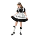 thumbnail image 4 of LOVZFMLL Girl's Pattern Long Sleeves Velvet Court Style Dress, 4 of 6