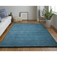 thumbnail image 2 of HomeRoots 511097 2 x 3 ft. Blue & Green Wool Hand Woven Stain Resistant Rectangle Area Rug, 2 of 4