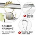 thumbnail image 3 of Gold Shower Curtain Hooks, AmazerBath Metal Shower Curtain Hooks Shower Curtain Rings Rust Proof Balanced Smooth Glide Double Shower Curtain Hooks, Shower Hooks for Shower Curtain 12 Pcs, 3 of 6