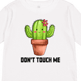 thumbnail image 4 of Inktastic Cute Cactus Dont Touch Me Boys or Girls Long Sleeve Toddler T-Shirt, 4 of 5