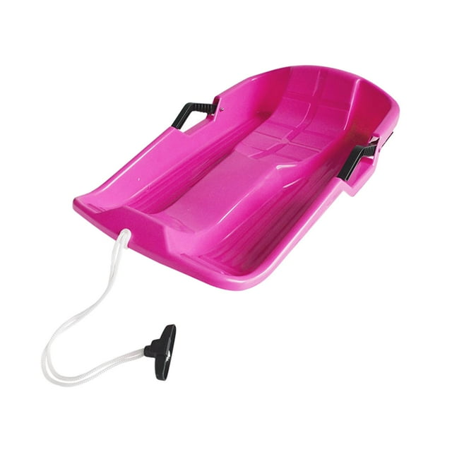 yingyy Steerable Sledge Snowboard Pull Rope Handles And Wide Applications For Various Sports With Pull Rope Handles Heavy Duty Pink 65x42x14cm