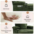 thumbnail image 4 of 53.8" D Oversized Chair and Ottoman Set, Modern Chenille Fabric with Storage, USB Ports & Cup Holders, Green, 4 of 7