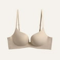 thumbnail image 5 of GPOECD Bras for Women T Shirt Bra with Push Up Padded Bralette Without Underwire Seamless Comfortable Soft Cup Wireless Bras for Women,Beige,75AB, 5 of 8