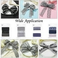 thumbnail image 6 of 1card 3 Rolls Wired Fabric Ribbon Thin Burlap Peep Edge Ribbons Stripe Navy Blue White Wedding for Christmas Valentine's Day Holiday Gift Box Wrapping Wreath Bowknot Home Decor DIY Craft, 6 of 6