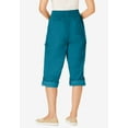 thumbnail image 4 of Woman Within Plus Size Petite Convertible Length Cargo Capri/Bermuda, 4 of 6