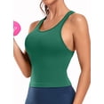 thumbnail image 6 of Charmo Womens Seamless Sport Tank Tops Racerback Fitness Yoga Cropped Tops Built-in Bra, 6 of 6