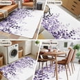 thumbnail image 5 of Area Rug for Living Room, Purple Non-Slip Indoor Large Carpet for Bedroom/Dining Room, Eucalyptus Leaves Washable Low-Profile Rectangle Floor Runner Rugs - 4 x 6 Ft, 5 of 8