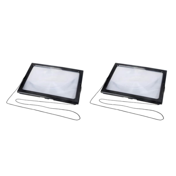 Moyic 3X Reading Magnifier Foldable Magnifying Loupe Desktop Lamp LED Book Light w Tipo 1 2Conjunto