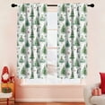 thumbnail image 2 of PuSpu Christmas Window Curtain Set - 2pcs Exquisite Festive Drapery for Home Decor (50x100cm), 2 of 6