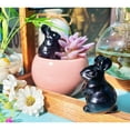 thumbnail image 4 of Ksopiavobs Black Obsidian Bunny Decor Crystals Rabbit Statue Pocket Polished Natural Gemstone Crystals Tiny Figurines for Office Room Desk Decoration Easter Ornament 1.5’’ Gifts Mom Grandma 1PC, 4 of 6