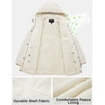 thumbnail image 3 of Soularge Women's Plus Size Jacket Insulated Winter Parka with Removable Hood White 3X, 3 of 6