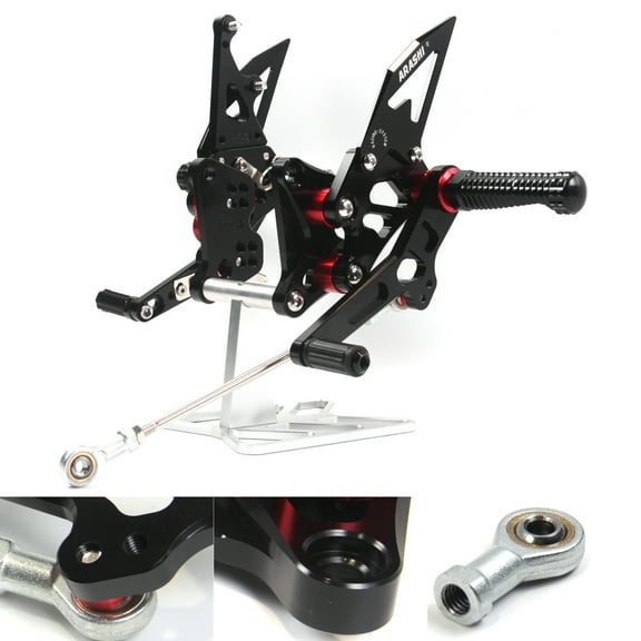 Arashi (Version 2.0) Rearsets for Suzuki Hayabusa GSX1300R 1999 - 2007 Gen 1 2006 2005 2004 2003 2002 2001 2000 Motorcycle Accessories Adjustable Footrests FootPegs Rear Sets GSX-R GSXR 1300 Black