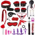 thumbnail image 3 of Juego De Juguetes Sexuales Para Parejas, Juego De Atar, Juego Sm Para Parejas, Adultos, 26 Piezas, Juego De Sexo, Juguete De Cuero PU, Juego De Atar, Juego SM Para Parejas,, 3 of 8