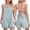 *Light Blue, variant on Women's Denim Overall Shorts,Adjustable Strap Casual Bib Shortalls with Pockets Dark Blue,Women's Plus S