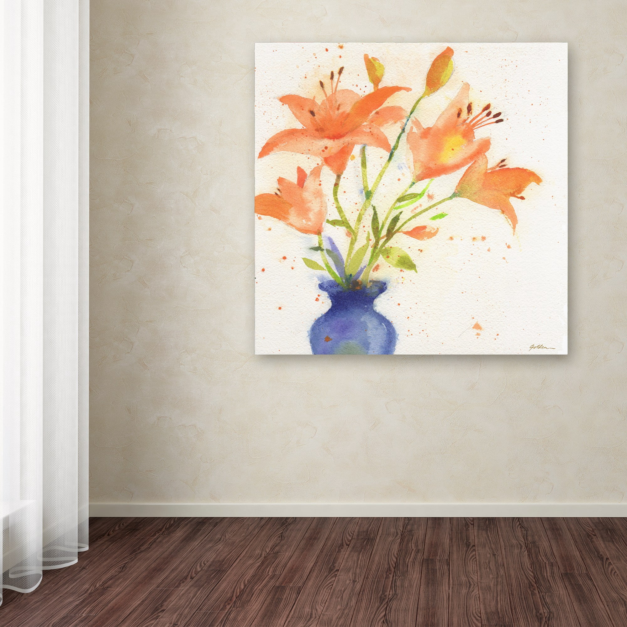 Trademark Fine Art "Tiger Lily Bouquet" Canvas Art by Sheila Golden