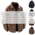 thumbnail image 3 of LYSMORA 2026 Men's Lapel Faux Leather Trucker Bomber Jacket, Snap Chest Flap Pockets Elastic Cuff Hem Oversized Loose Fit Windproof Motorcycle Street Casual Outerwear, 3 of 8