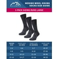 thumbnail image 3 of Merino.tech Merino Wool Hiking Socks for Men and Women 𝗖𝗿𝗲𝘄 Socks (Multicolor: Brown, Dark Green, Red, 9-12), 3 of 9
