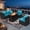 Black Rattan Blue Cushion, variant on Walsunny 6 Piece Outdoor Patio Furniture Set with 43" Gas Fire Pit Table, 50,000 BTU Propane Fire Pit, 5-Piece Wicker Sectional Sofa Set, Glass Coffee Table, Brown Rattan Gray Cushion