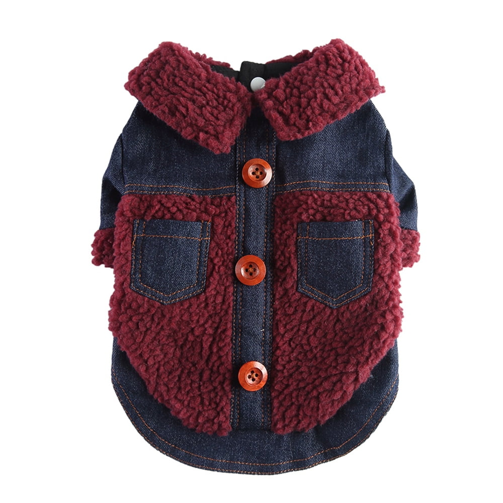 Xmarks Small Dog Warm Winter Coat Shearling Fleece Dog Jackets for