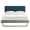 thumbnail image 4 of Modway Bridgette Full Wood Platform Bed With Angular Frame, Gray Azure, 4 of 11