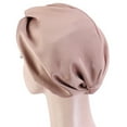 thumbnail image 3 of Cheers.US Women Girls Solid Color Elastic Double Layer Knot Hair Cap Sleep Cap Hair Care Hair Salon Night Sleeping Head Cover, 3 of 7