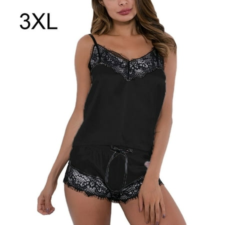 

ELENXS Pajama Set Lace Strap Sleepwear Suit Summer Nightwear Woman Shorts