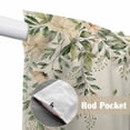 thumbnail image 4 of Swag Valance Curtains for Windows, Watercolor Floral Light Filtering Kitchen Curtains, Spring Flowers Birds Plants Country Beige Window Treatment Valances for Living Room, 28x36 - 2 PCS, 4 of 9