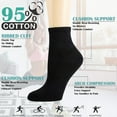 thumbnail image 2 of Jtbuh XLY 6 Pairs Women's Mini Crew/Ankle Cotton Athletic Socks with Thick Cushioned 9-11, 2 of 8
