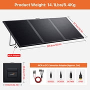 LVYUAN 300W Solar Panel Foldable Solar Panel Charger with Adjustable Kickstands Portable Waterproof IP67 24.5% High Efficiency for RV, Camping, Home, Outdoor, Power Station, off Grid