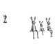 thumbnail image 1 of Figura De Familia De Conejos, Estatua Decorativa, Adorno De Mesa Para Entrada, Chimenea, Dormitorio, Decoración Del Hogar, Regalo De Inauguración De La Casa, Exhibición De Escritorio, Centro, 1 of 8