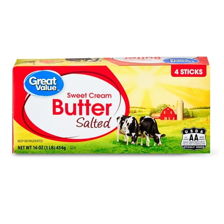Great Value Microwave Popcorn, Butter, 6 Count Cheap Great Value Sweet Cream Salted Butter, 4 Sticks, 16 Oz Box, Refrigerated