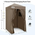 thumbnail image 6 of EAGLE PEAK Flex Ultra Compact 4x4 Pop-up Changing Room Canopy, Portable Privacy Cabana for Pool, Fashion Photoshoots, or Camping (Brown), 6 of 13