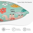 thumbnail image 5 of Bingfone Elephant and Flowers Linen Throw Pillow Covers Cushion Case Pocket Button Vintage Farmhouse Pillowcase for Sofa Couch Bed 16"x16", 5 of 9